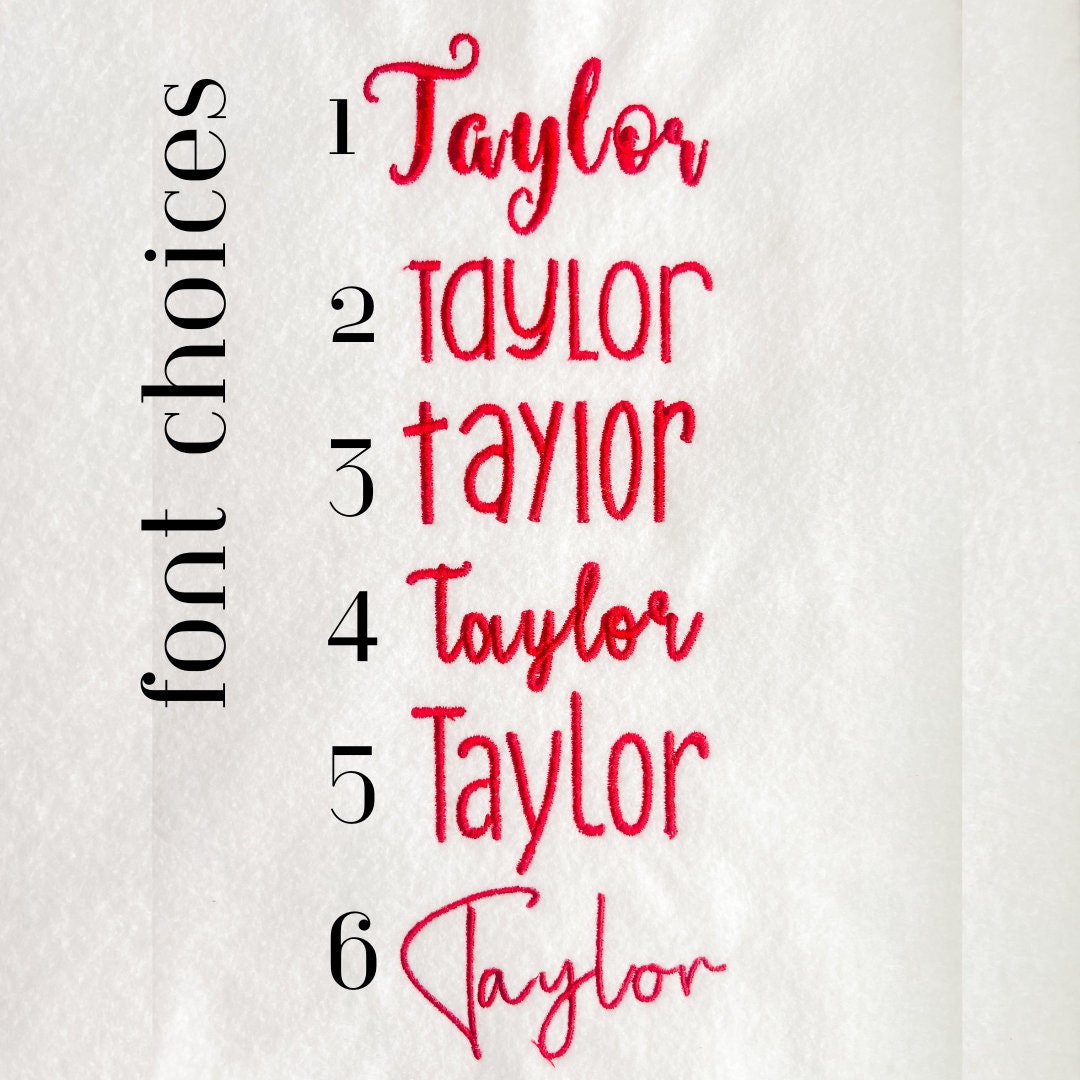 Embroidered personalized Valentine’s Day Tag- custom embroidery