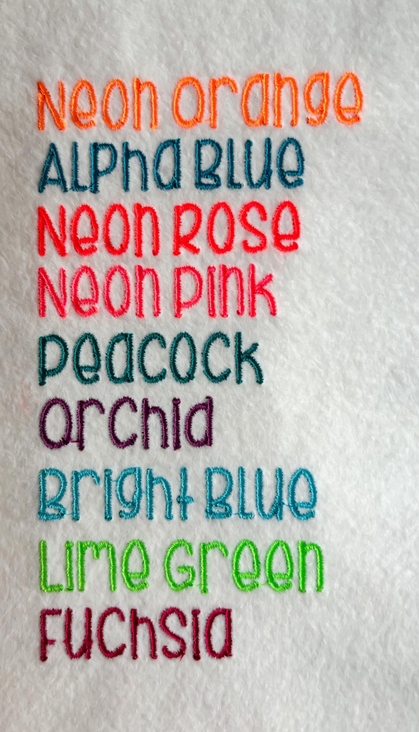 Personalized Embroidered Halloween Tag- Neon Flower Ghost