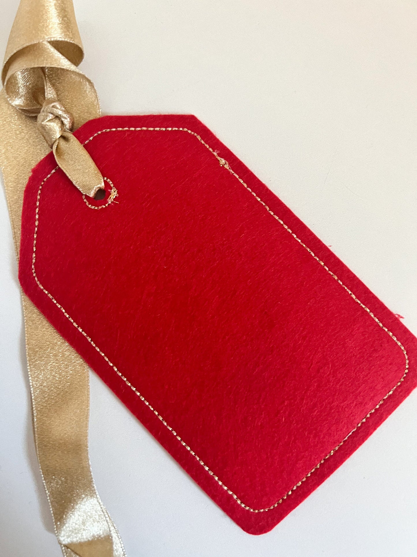 6 Inch Embroidered From Santa Gift Tag