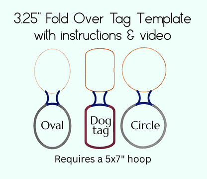 In the Hoop Tag Fold Over Tag Bundle