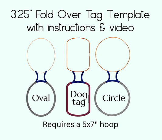 In the Hoop Tag Fold Over Tag Bundle