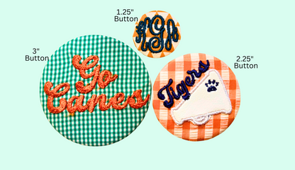 Embroidered Button Templates- 1.25", 2.25". 3" - PES, DST, JEF, VP3