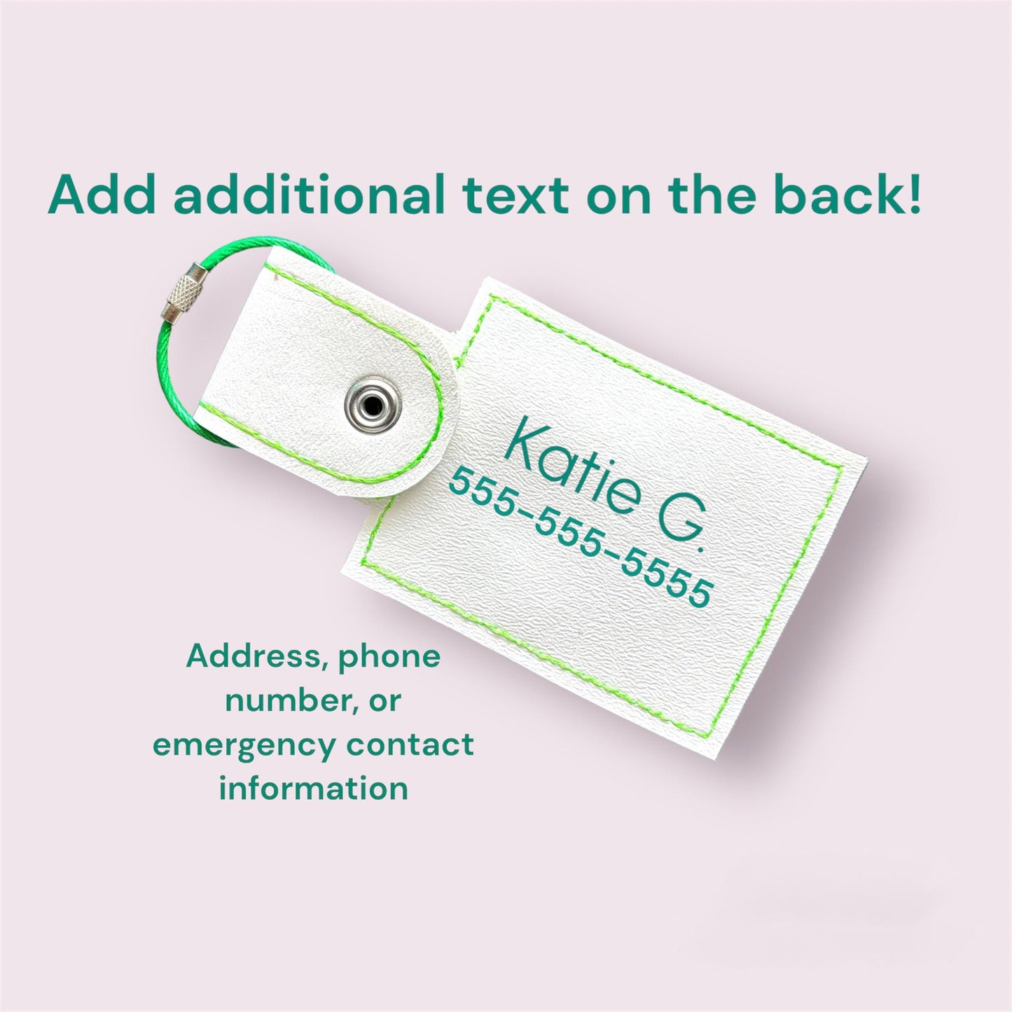 Pink Cowboy Hat personalized Bag Tag-