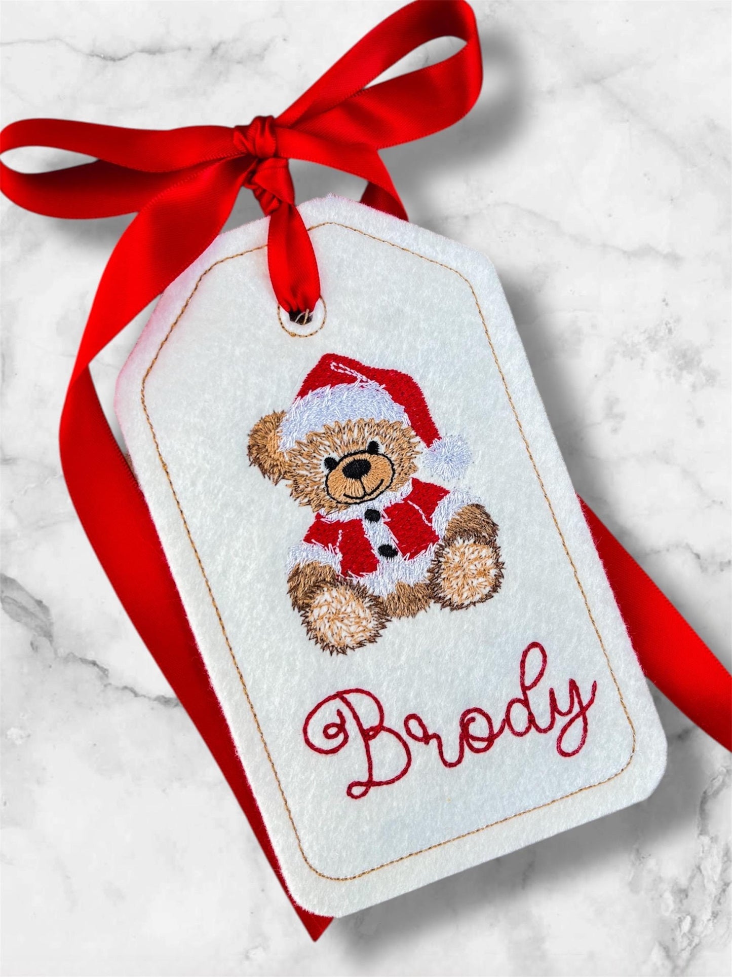 Teddy Bear Personalized Stocking Tag